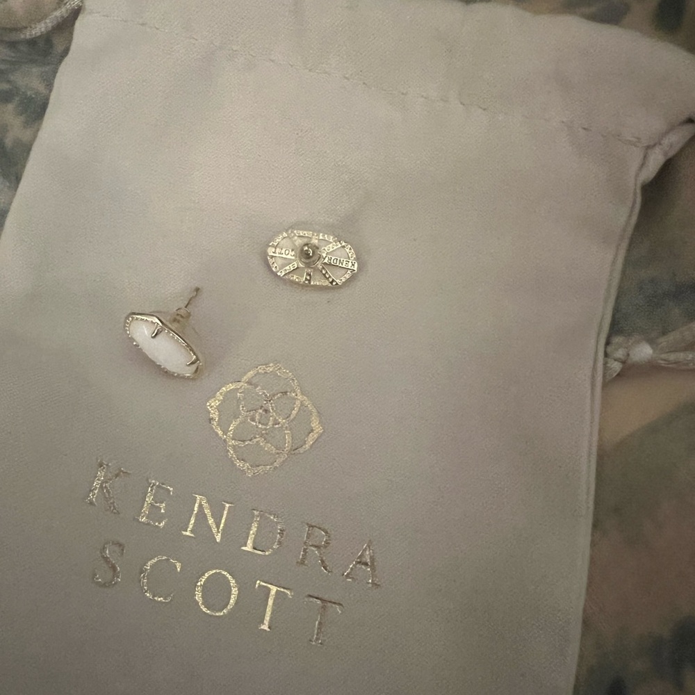 Kendra Scott Ivory and Metallic Earrings